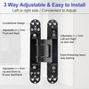2pcs 6 inch Stainless Steel Hidden Door Hinges - Invisible