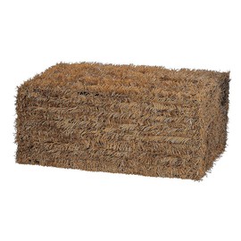Large Artificial 3-D Hay Bale Fall Decoration Full Size Collapsible Easy to Store No Mess 38-1/2''L x 22-1/2''H x 15-1/2''W, Beige, Brown (13779616OTC)