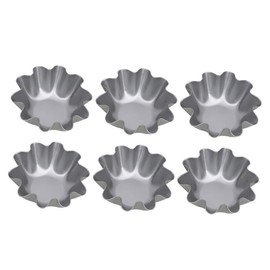 LABRIMP Metal Jelly Molds 6pcs Tart Molds Non Stick for Baking Tarts Pies and Cheesecakes