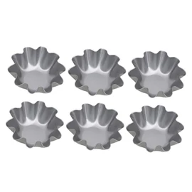 LABRIMP Metal Jelly Molds 6pcs Tart Molds Non Stick for Baking Tarts Pies and Cheesecakes