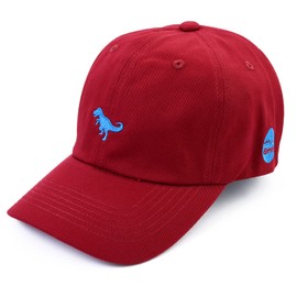 Naru Dinosaur Embroidered Cap, Hat, Kids, Parent and Child, Matching Pair, Men's, Women's, Boys, Girls, Sun Protection, red