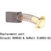 Thaekuns 4pcs 999-043 Carbon Brush Replacement Part for Hitachi 999043
