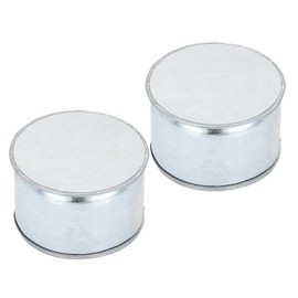 PATIKIL 3 Inch Metal Tee Cap, 2 Pcs Galvanized Steel Duct End Cap Dry Vent Cover Ducting Sealing Tee Plug for HVAC Systems Indoor and Outdoor Use