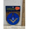 Vintage Masonic Lodge Decal - Square And Compass 3" Round