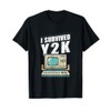 Aesthetic Retro I Survived Y2K Computer Year 2000 Survivor T-Shirt