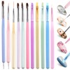 GeeRic 11 Pinceles para Uñas,Nail Art Pen Manicure Tool Set