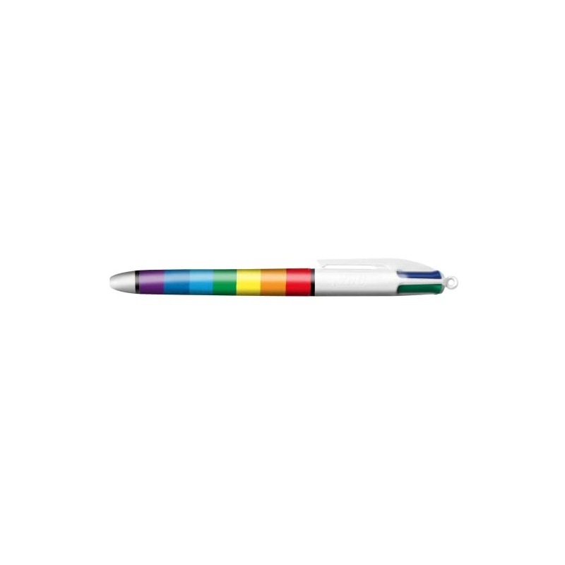 Rainbow BIC 4 Colours in 1 Retractable Ballpoint Pen, Pack
