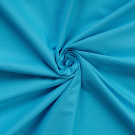 Premium Ranforce Single Fitted Sheet (90 x 200 + 30 cm), 100% Cotton, 155 Thread Count, Turquoise, Machine Washable at 30°C, Soft & Durable for Comfort