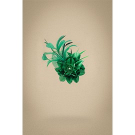 BABEYOND Fascinator Hats for Women Tea Party Hat Kentucky Flower Organza Fascinators Headband Derby Hats for Wedding R Green