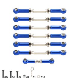 RCAWD Adjustable Aluminum Turnbuckles/Camber Link with Rod Ends Sets for Slash 4X4 / 2WD 1/10 Upgrade Parts,7 Pieces(Navy Blue)