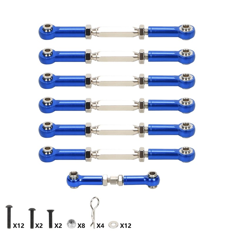 RCAWD Adjustable Aluminum Turnbuckles/Camber Link with Rod Ends Sets for