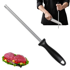 Honing Steel 31.5cm, Stainless Steel Sharpening Rod with Non-Slip Handle