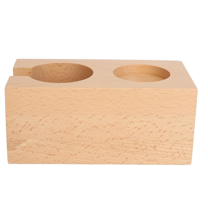 Wooden Coffee Tamper Station Stable Prevent Slip Coffee Tamper Holder