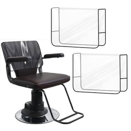 2 Pcs Salon Chair Cover Clear Square Hairdressing Chairs Back Covers Plastic Salon Chair Covers Protectors Reinforced Precision Stitching Waterproof Damage Prevention Fits Most Salons Chairs