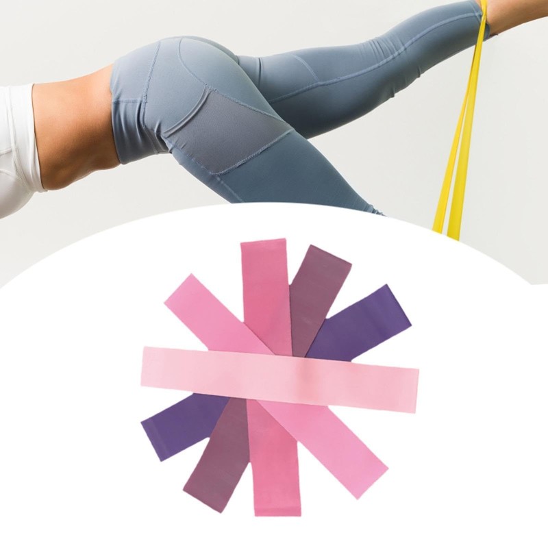 Dickly 5x Exercise Resistance Tapes Elastic Loop Bands Training for