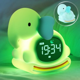 Alarm Clock for Kids,Wake up Clock for Kids,Digital Sleep Trainer with LED Display,Sleep Companion for Toddler,Color Changing Alarm Clock for Kids, Rechargeable,Gift for Girls Boys Teens Room Decor