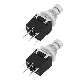 ECSiNG 2 Stücke 6Pin Elektrische Gitarre Effekt Pedal Schalter PBS-24-202P Bypass AUF/AUF DPDT Rast Stomp Fuß Schalter AC 250V/2A 125V/4A