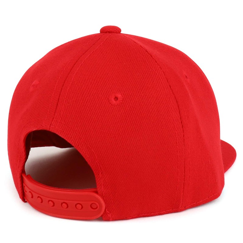 Trendy Apparel Shop gorra plana para niños pequeños, Rojo, Talla