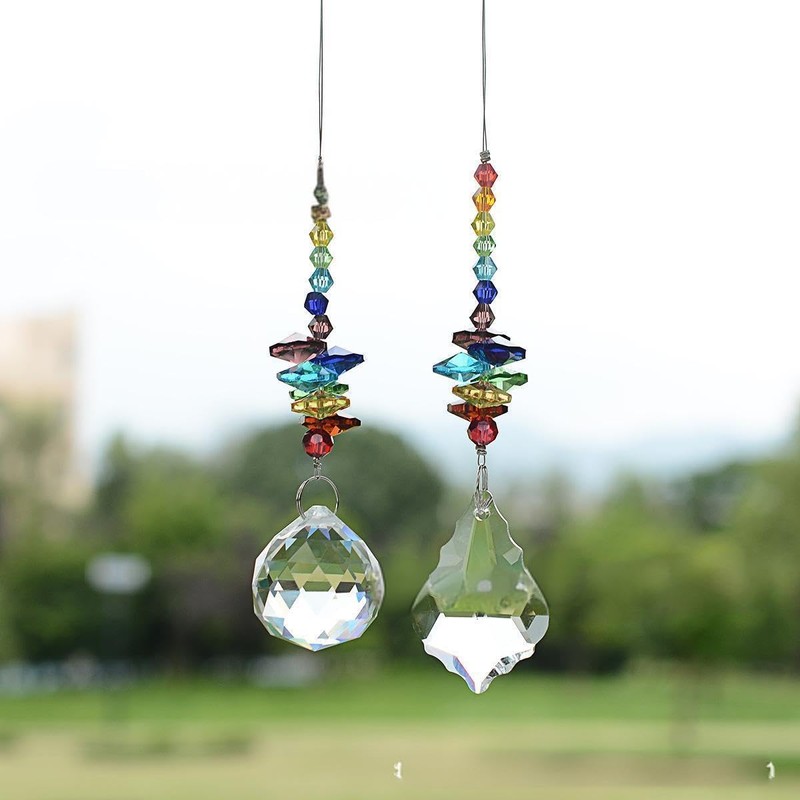ToBeIT 9pcs Crystal Sun Catcher Conjures up Light Reflections Decorative