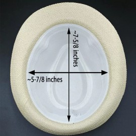 List A KIDS STRAW FEDORA HAT w/BAND Trilby Gangster Panama Classic Vintage Style - Natural