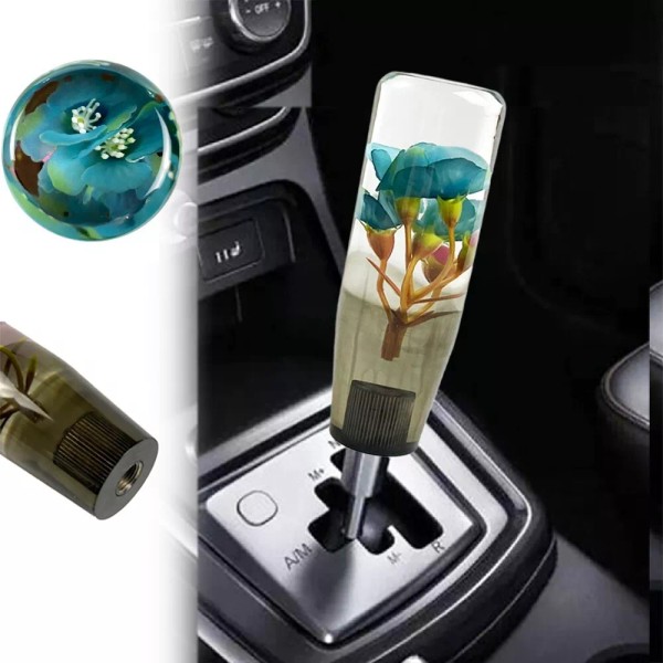 Real Flower Shift Knob VIP 15CM JDM Clear Orange Real