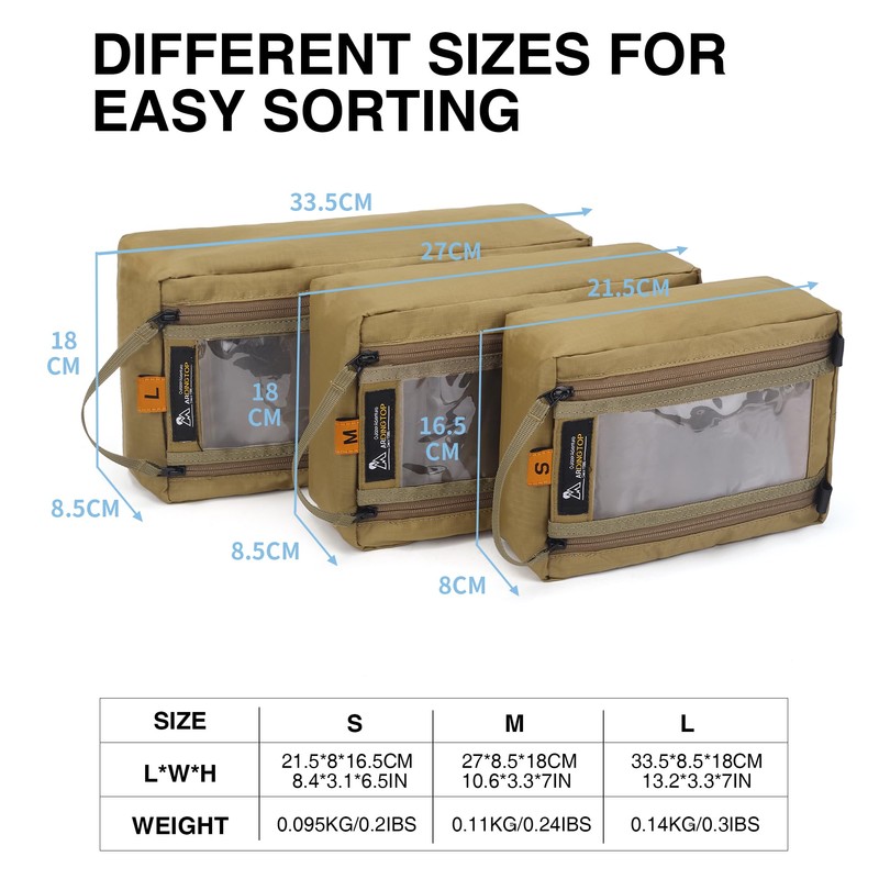 Mardingtop Tactical Packing Cubes for Travel, 3 Pack Luggage Organizer