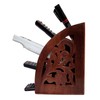 Purpledip Carved Wooden Remote Control Holder Organizer With 5 Slots