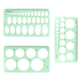 Milisten Kit De Plantillas De Dibujo Con Reglas Geométricas Transparente Para Medición Precisa Plantilla Para Pintar Círculos Y Figuras Para Oficina E