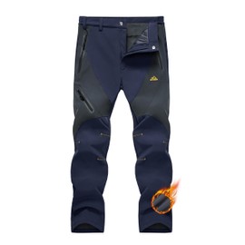 MAGCOMSEN Snowboard Pants Men Winter Pants Fleece Lined Pants Warm Pants Waterproof Pants Ski Pants Men Hiking Pants Mens Navy