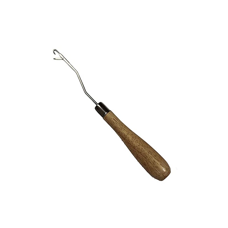 Rug Making Latch Hook Tool with Wooden Handle for Tapestry