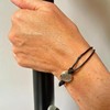 TClaudia, Pulsera San Benito de Plata 925 oxidada, medalla San