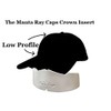 3Pk. Black Manta Ray Baseball Cap Crown Inserts Shapers for