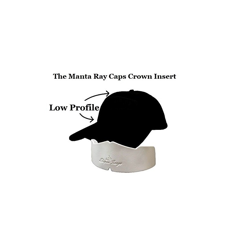 3Pk. Black Manta Ray Baseball Cap Crown Inserts Shapers for