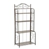 International Caravan 523767-OG-145553-O-783298 Bakers Rack, Antique Black