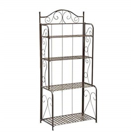 International Caravan 523767-OG-145553-O-783298 Bakers Rack, Antique Black