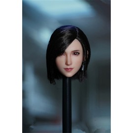 Fremego 1/6 Scale Female Head Sculpture, Goddess of Fantasy Girls Pale Skin Head Carved for 12 Inch PH TBL Body Doll (B)