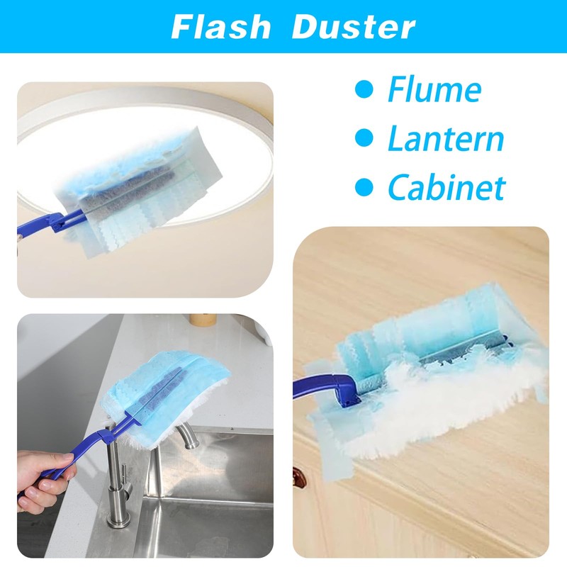 FIHODONE 40 PCS Flash Dust Magnet,Flash Duster with 2 Kind