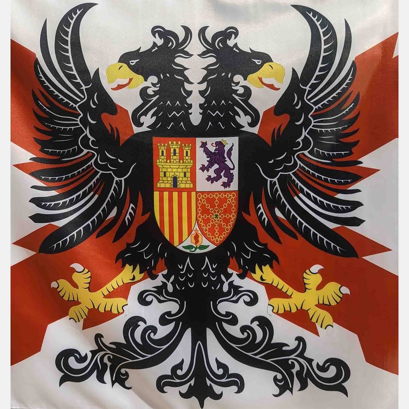 SERMILITAR Spanish Flag Bicefala Eagle Burgundy Leaf 5ft x 3ft