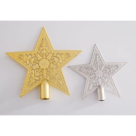 Christmas Tree Top, Star, 5.9 inches (15 cm), 7.9 inches (20 cm), Christmas Decoration, Tree Decoration, Stylish Decoration, Merry Christmas, Tree Top, Luxurious Decoration (Silver, 7.9 inches (20 cm)