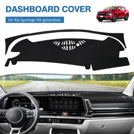 FIILINES Dash Cover for Kia Sportage 2023 2024 2025 (NQ5), Dashboard Cover Mat for Sportage Accessories Mesh Dash Mat Non-Slip No Glare Black