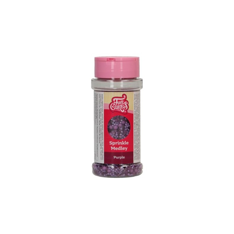 FunCakes Sprinkle Medley Purple, Viola: Decorazioni di Zucchero, Sapore Delizioso,