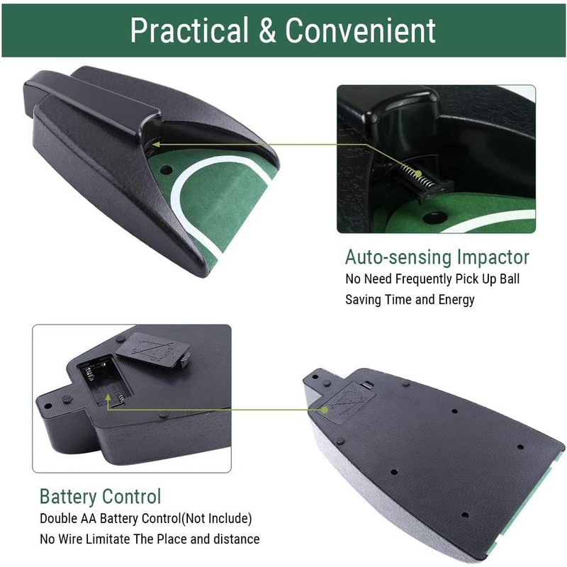 Esenlong Golf Automatic Putting Cup, Golf Ball Automatic Putting Returning