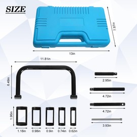 Sandfren Motorcycle Valve Spring Compressor, 10PCS Small Engine Hollow Valve Spring Removal Tool with C-Clamp & 5PCS Collet Pusher Adapter, Auto Repair Accessories, Fits Motorbike ATV Car