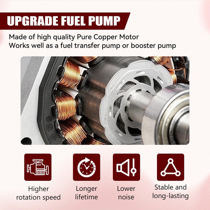 ENGINEMAN Universal 12 Volt Electric Fuel Pump 5-9 PSI, 35GPH,