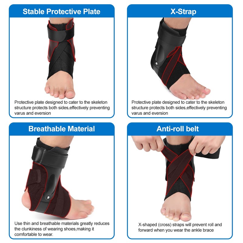 Ankle Brace, Ankle Bandage with Velcro Fastening, Adjustable, Bandage Ankle