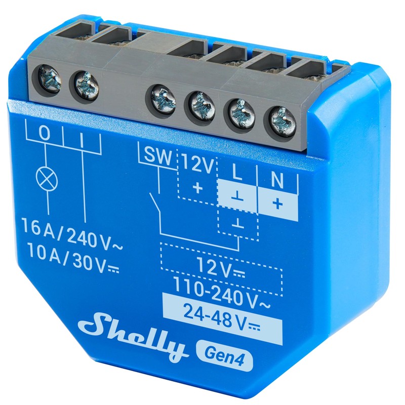 SHELLY 4 x 16A Wifi Bluetooth Relay 1 Gen4 Blue