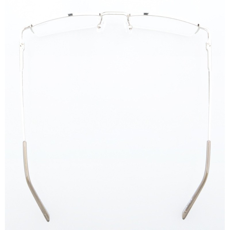 Eyekepper Rechteck Metall Halbrand Federscharnier Computer-Brillen Lesebrillen Silber +0.75