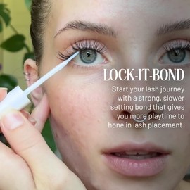 Lilac St - Lock-It-Bond (Clear) - Beginner Lash Cluster Glue - Precise Brush Tip Applicator - Strong Hold & Easy Removal - Waterproof - Sensitive Eyes Safe - Cruelty Free, Vegan, Women Founded