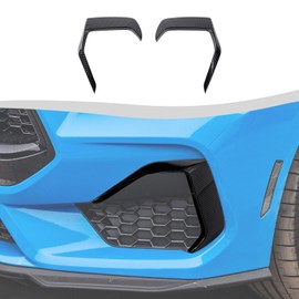 SQQP Carbon Fiber Front Bar Grill Grille Inserts Cover Trims Kit Compatible with Ford Mustang 2024-2025+ Exterior Accessories