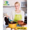 Silicone Soup Ladle and Spaghetti Spoon Set with Wooden Handle,